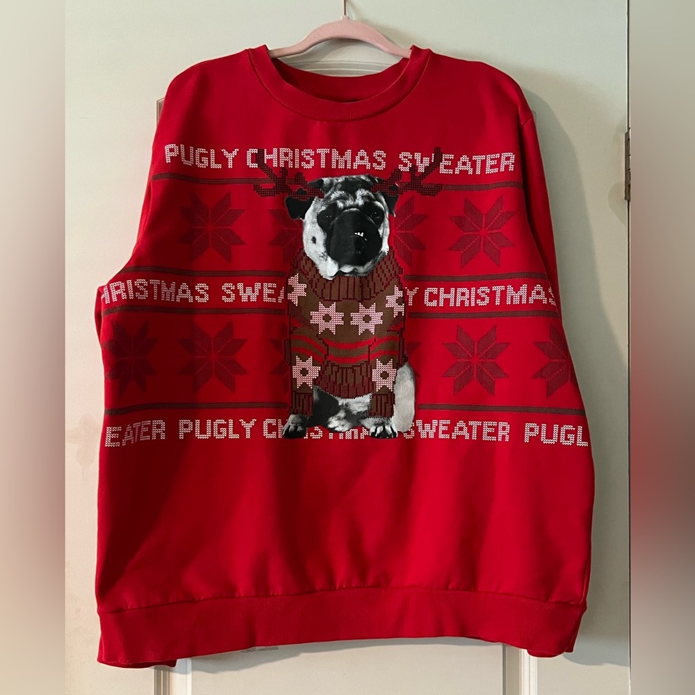 Red Pugly Christmas Sweatshirt